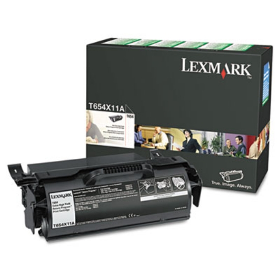 Picture of T654X11A Return Program Extra High-Yield Toner, 36,000 Page-Yield, Black