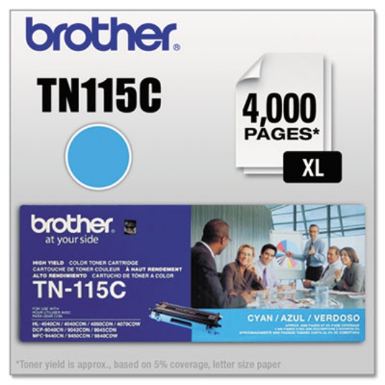 Picture of TN115C High-Yield Toner, 4,000 Page-Yield, Cyan