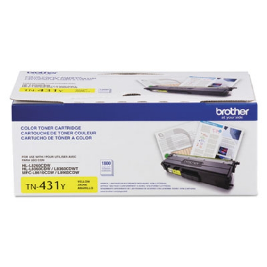 Picture of TN431Y Toner, 1,800 Page-Yield, Yellow